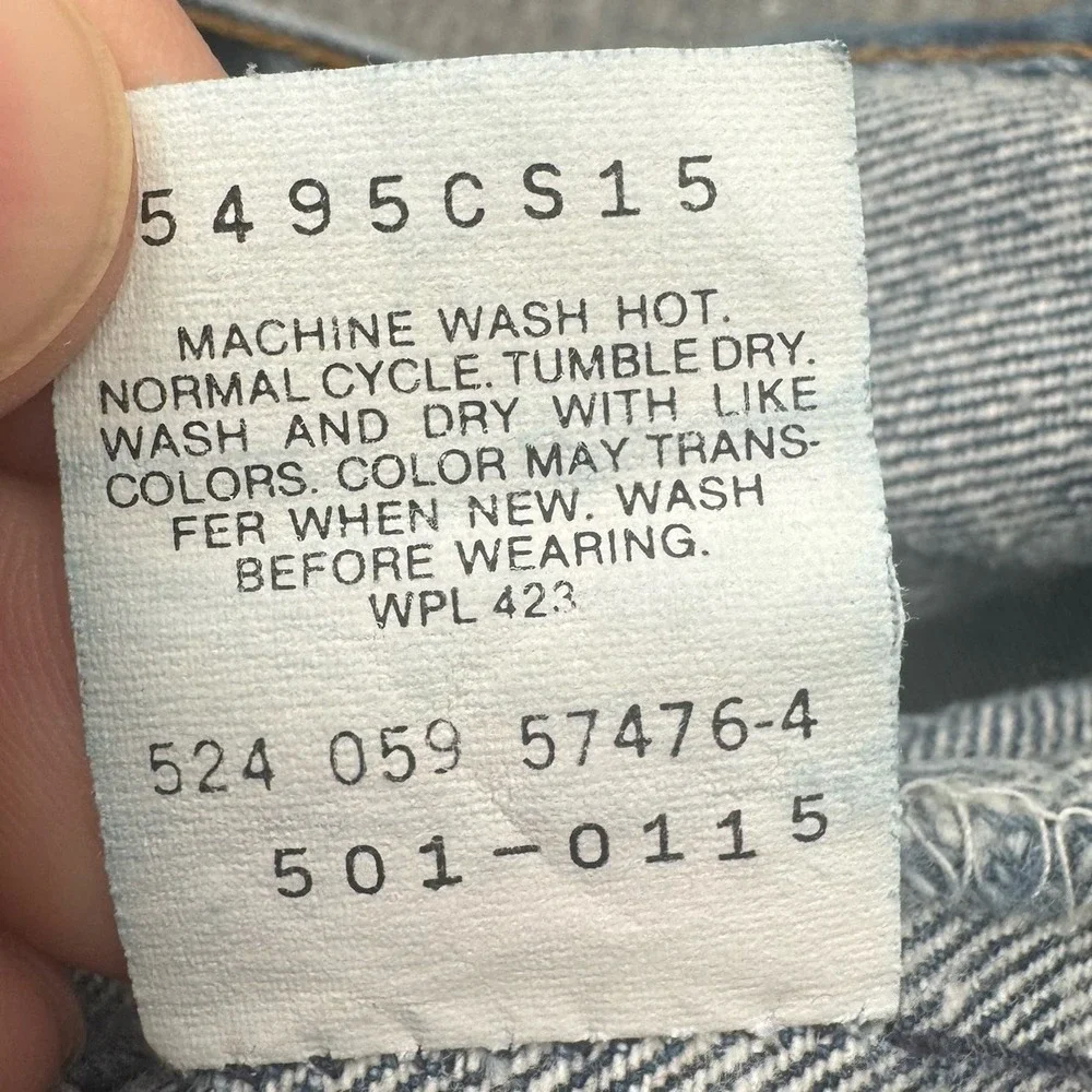LEVIS 501 xx Made in USA Button Fly Denim Blue Jeans 34x30 90s Y2K Vtg Cotton